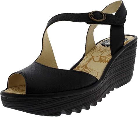 amazon black wedge shoes